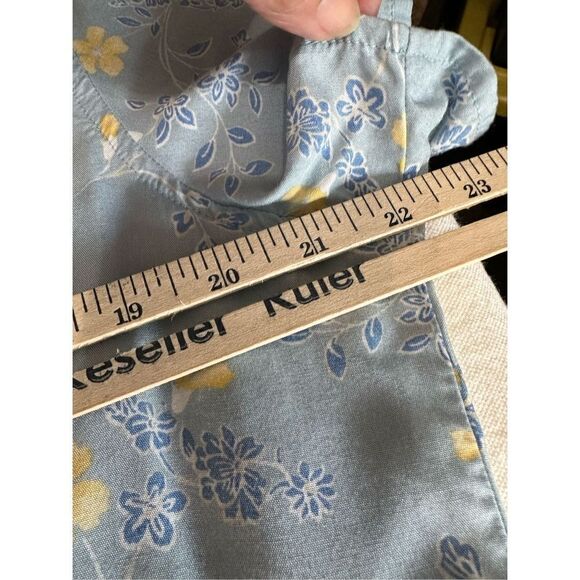 Emma James Women's Blue Floral Print Blouse Size 16P and Skirt Set Size 14 NWT - Picture 9 of 11